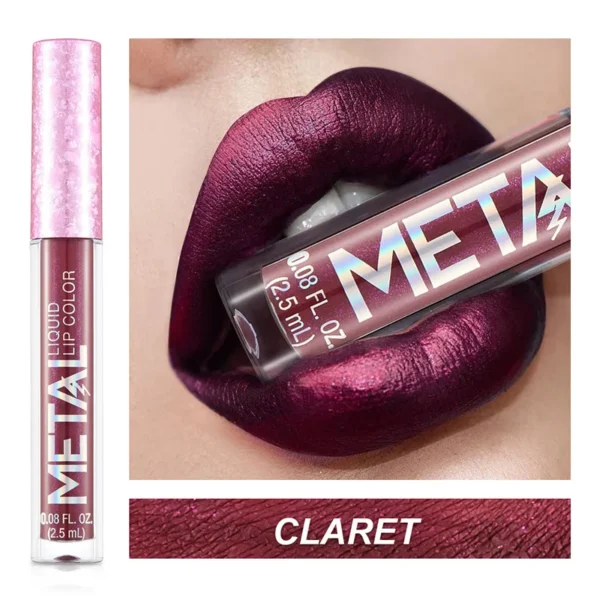 Batom brilho labial diamante perolado, batom líquido hidratante, impermeável, beleza, sexy, 18 cores - Image 32