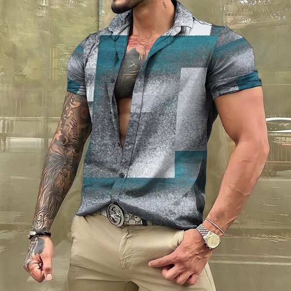 Camisas masculina havaiana de manga curta, roupas vintage extragrandes, estilo étnico, camisas estampadas, streetwear casual, tops soltos Dazn - Image 24