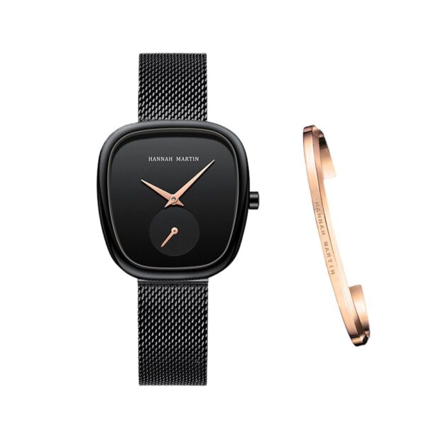 Relógio de pulso feminino 2023 nova chegada tonneau, design moda casual, pulseira simples elegante, senhoras, quartzo - Image 11