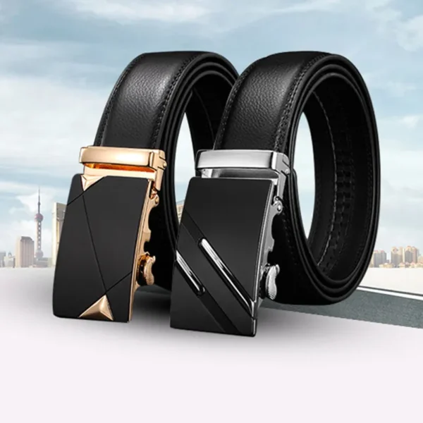 Cintos de couro genuíno, masculino, [Dwts],  fivela automática preto, cintos cummerbunds cinturão homens - Image 22