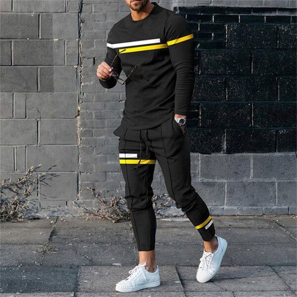 Calças de moletom + blusa manga comprida, vintage, Moletom extragrande, Roupas masculinas, Outono, Streetwear, conjunto 2 peças, 2023 - Image 21