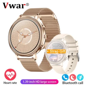 Relógios feminino inteligentes de luxo, período fisiológico feminino Smartwatch, monitoramento de freqüência cardíaca, Bluetooth Call, brinde esportivo, 2023