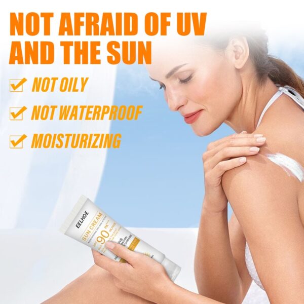 Protetor solar Skin Whitening Creme, Proteção UV, Rosto, Corpo, Sol,  Feminino e Masculino - Image 4