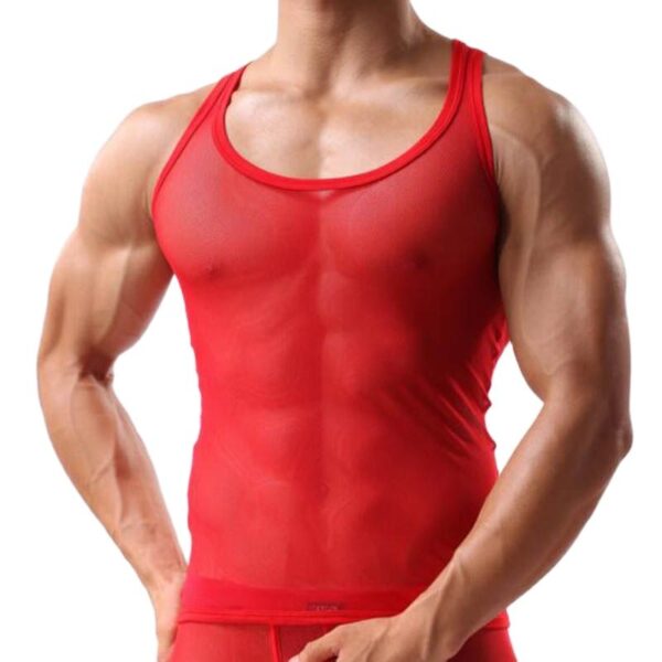 Camisetas masculina regata LGBTQ, T-shirt,  Undershirts Singlet Wrestling Sexy Malha Respirável Gay Corpo Hombre, Sólida - Image 4