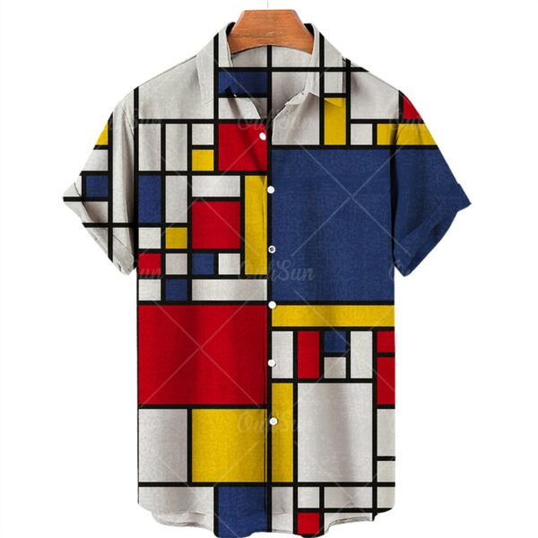 Camisas masculina manga curta,  Oversized Xadrez Floral, Tops Botões, Casuais Verão, Roupas De Luxo Sociais Homens Havaí Camisas 5XL - Image 15