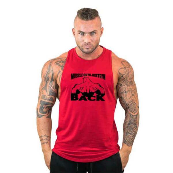 Camiseta masculina regata esportiva sem mangas, camiseta com corte muscular, camisa em y para treino - Image 6