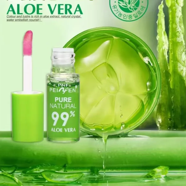 Hidratante labial Natural Aloe Essência, Lip Gloss, cor mutável, portátil, impermeável, duradouro, Nutritious Lips Cuidado Batom - Image 3
