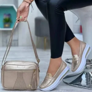 Sapatilhas feminina de couro, sapatos vulcanizados respiráveis, mocassins de luxo, moda casual, primavera, novo, 2023