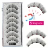 Cílios magnéticos, LEKOFO,  Natural Mink Eye Lashes, 5 Cílios Magnéticos, 4 Pares Ímãs, Faux Lashes Pinças, 8Pcs - Image 11