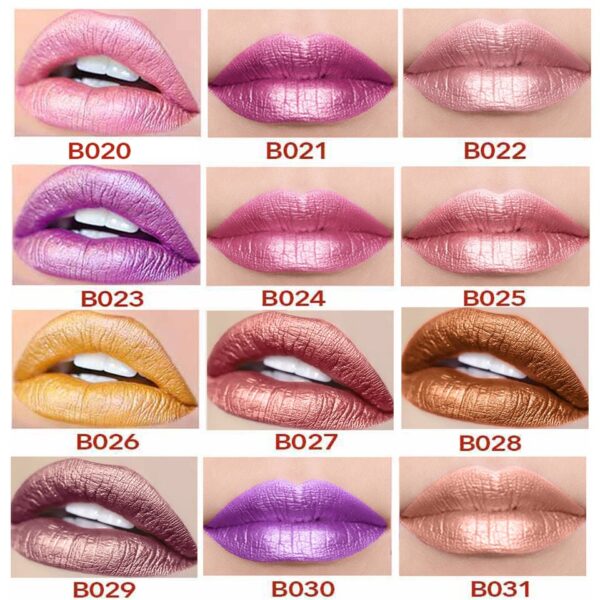 Batom Brilhante Matte, Batom Flip Glitter, Impermeável, Kissproof, Rosa Nu, Laranja, 12 cores, Coréia - Image 11