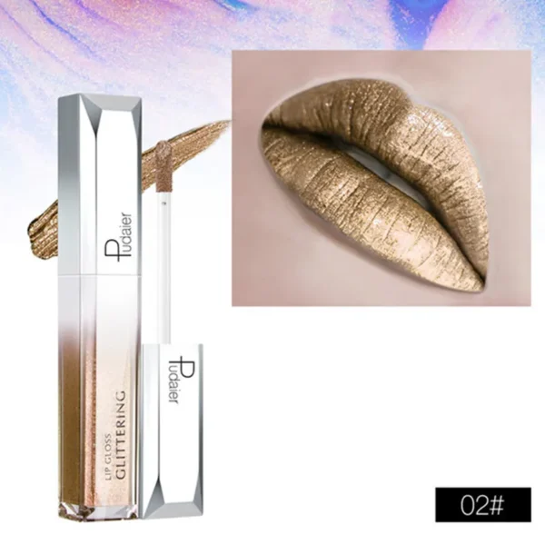 Batom brilho labial diamante perolado, batom líquido hidratante, impermeável, beleza, sexy, 18 cores - Image 33