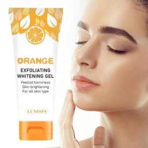Gel esfoliante laranja, Removedor de ponto morto, Ilumine o peeling, Esfoliante reparador suave, Hidratante, Cuidados com a pele, coreano, 50g