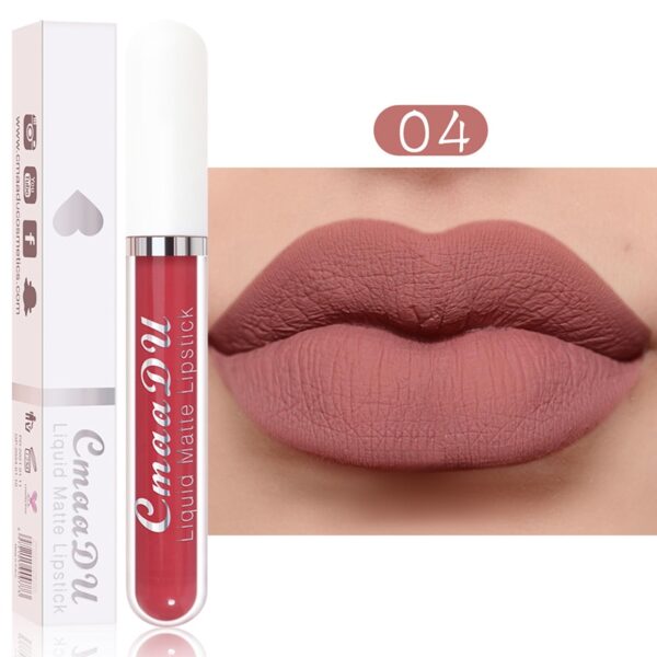 Batom líquido fosco de veludo, nude, maquiagem à prova d água, longa duração, vermelho brilho labial sexy glaze - Image 34