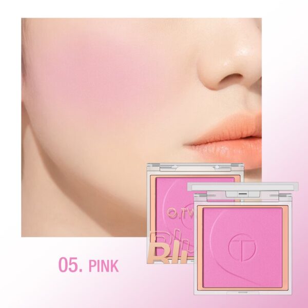 Blush Pó-O.TW O.O-Paleta Matte, Brilho Natural, Misturas de Longa Duração, Rosa Pêssego, Face Cheek,  6 Cores - Image 9