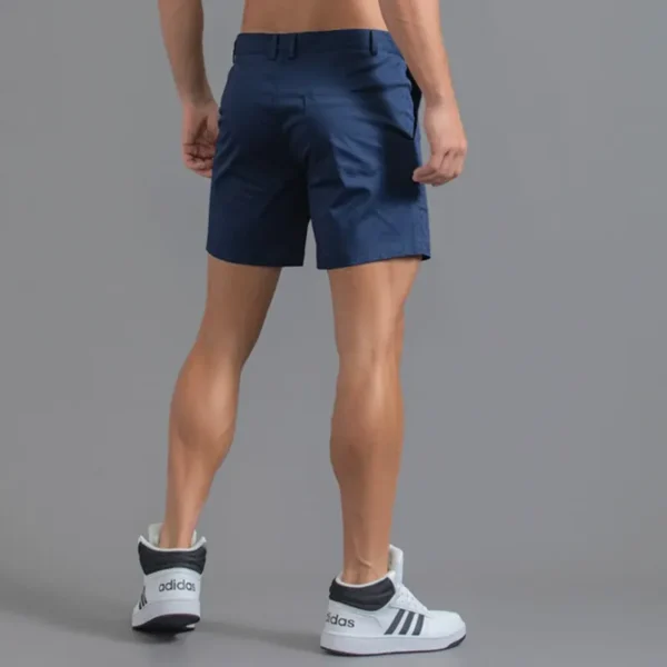 Shorts masculino casual, de golfe, slim fit masculino, monocromático, algodão puro, impermeável, resistente ao desgaste, carga, masculino, sexy, verão, 2023 - Image 2