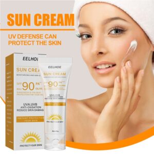 Protetor solar Skin Whitening Creme, Proteção UV, Rosto, Corpo, Sol,  Feminino e Masculino
