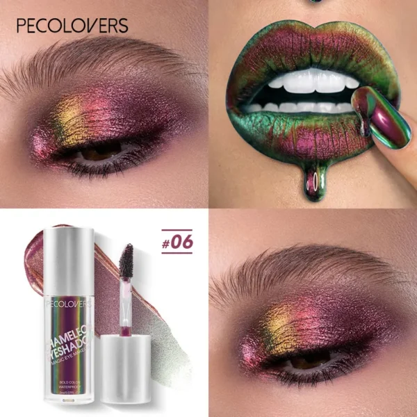 Sombras em pó,  Metálica, Pigmento Aurora, Multi Cromo, Líquido Eye Shadow Stick, Alta Luz Camaleão, Maquiagem - Image 11
