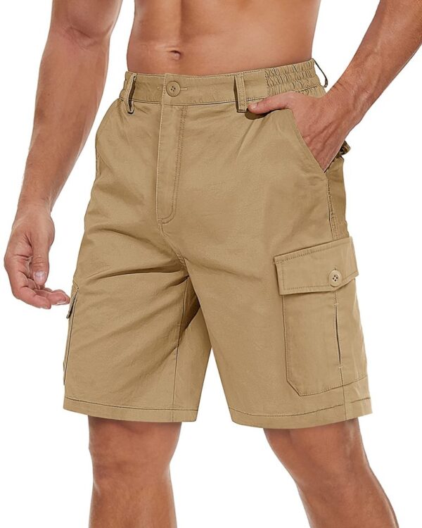 Bermudas de algodão, respirável, Tacvasen, casual, multi-bolsos, trabalho, caminhadas, tático, ao ar livre, verão - Image 20