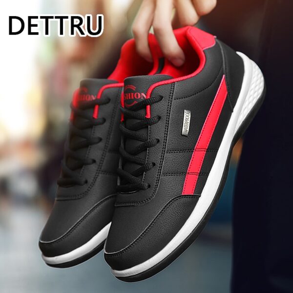 Sapatos masculino de couro respirável, de lazer, marca de luxo, England Trend - Image 4