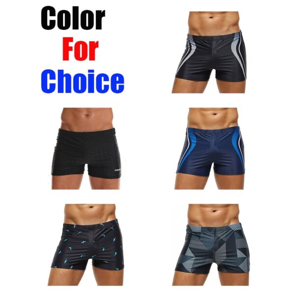 Sungas masculina de banho impermeável, boxer, shorts de secagem rápida, sharkskin cintura baixa, masculino de praia, novo - Image 3