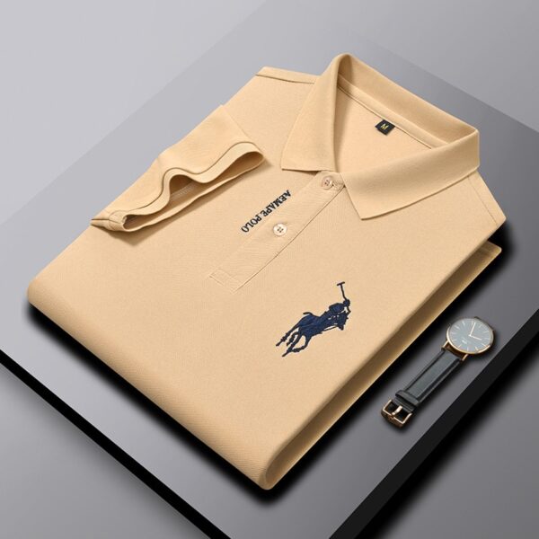 Camisetas masculina Polo bordada, Lapela, Meia manga, Moda casual, Novo, Verão - Image 8