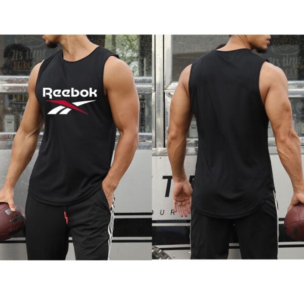 Camisetas masculina regata de ginástica sem mangas, treino, musculação, fitness, impressão de marca, roupas esportivas de praia, coletes musculares, novo, 2023 - Image 24