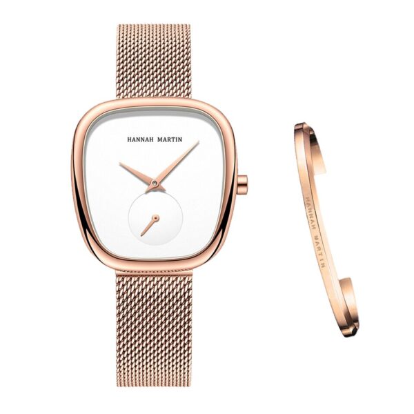 Relógio de pulso feminino 2023 nova chegada tonneau, design moda casual, pulseira simples elegante, senhoras, quartzo - Image 19