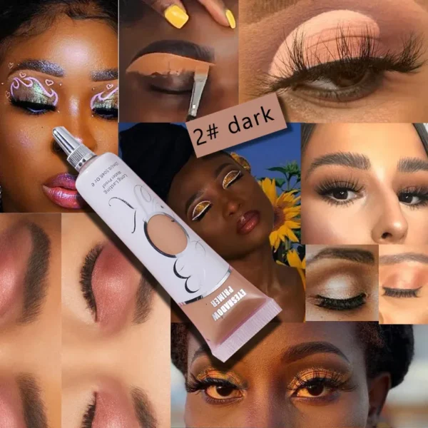 Sombras Base para olhos, creme maquiagem Branco Dark Eye Shadow, Concealer Fácil de cor Base Maquiagem de longa duração Waterproof Matte Liquid Eyeshadow Primer - Image 8