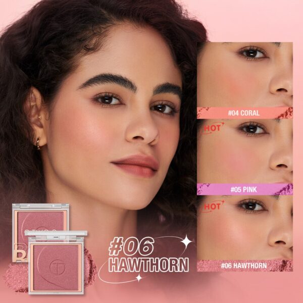 Blush Pó-O.TW O.O-Paleta Matte, Brilho Natural, Misturas de Longa Duração, Rosa Pêssego, Face Cheek,  6 Cores - Image 3