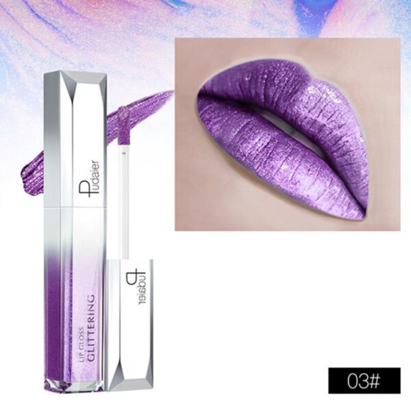 Batom brilho labial diamante perolado, batom líquido hidratante, impermeável, beleza, sexy, 18 cores - Image 3