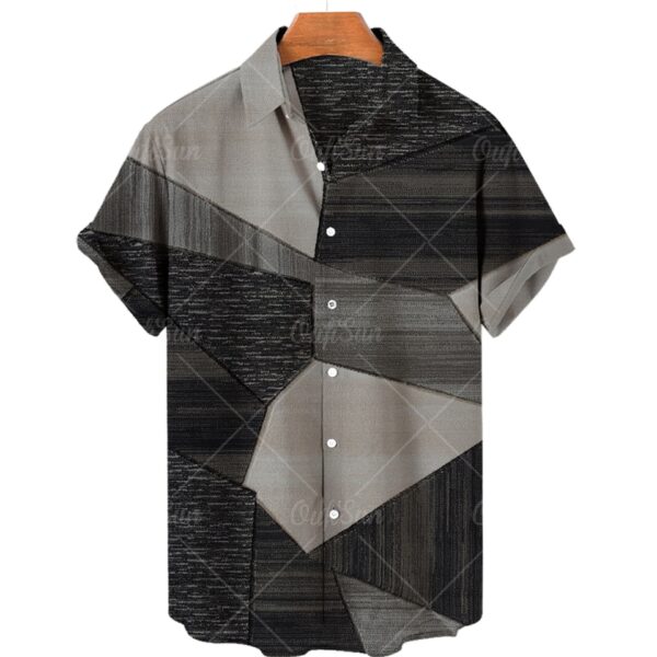 Camisas masculina manga curta,  Oversized Xadrez Floral, Tops Botões, Casuais Verão, Roupas De Luxo Sociais Homens Havaí Camisas 5XL - Image 5