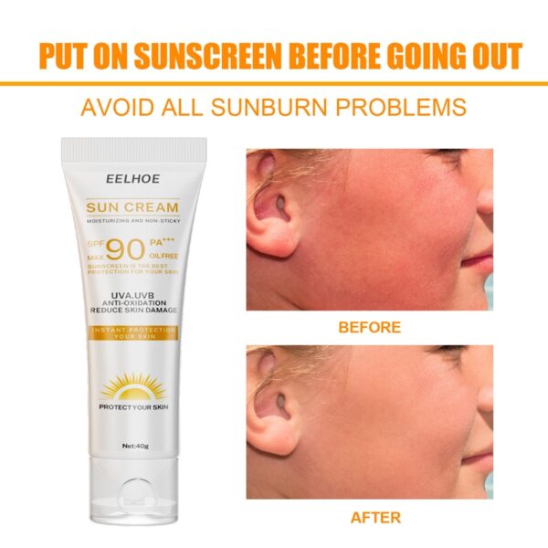 Protetor solar Skin Whitening Creme, Proteção UV, Rosto, Corpo, Sol,  Feminino e Masculino - Image 3