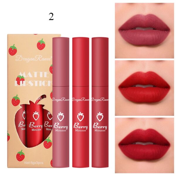 Batom líquido, 3 pçs conjunto, doce matte velvet, esmalte à prova d água de longa duração não-marcação natural lábio matiz kit  yzl1 - Image 20