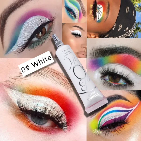 Sombras Base para olhos, creme maquiagem Branco Dark Eye Shadow, Concealer Fácil de cor Base Maquiagem de longa duração Waterproof Matte Liquid Eyeshadow Primer - Image 12