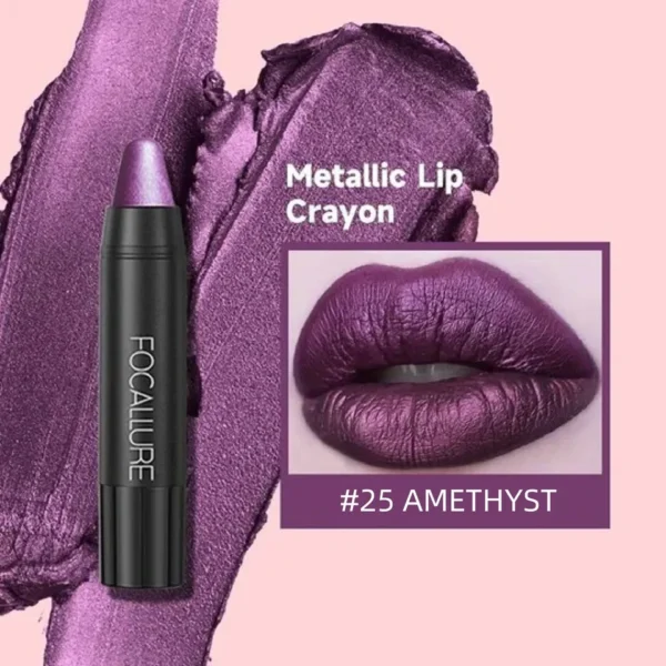 Batom Mate impermeável, Focallure, batom de longa duração, Shimmer Metal, hidratante, maquiagem de lábios, cosméticos, 31 cores - Image 11