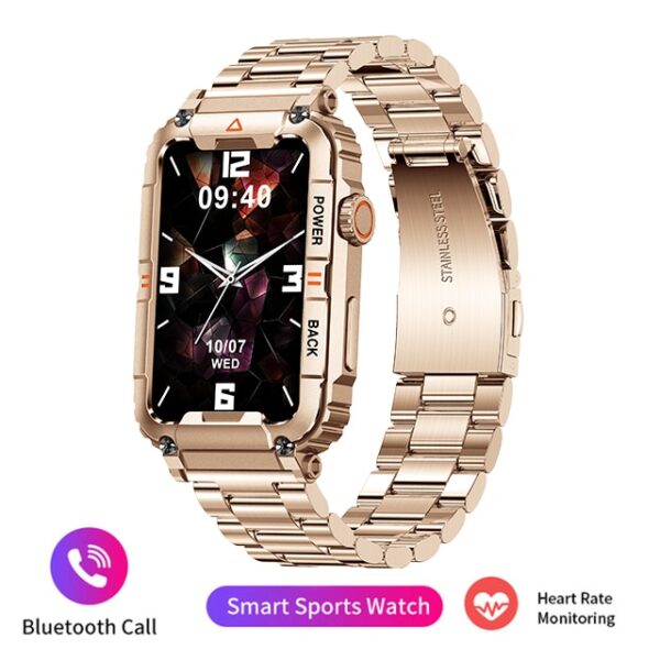 Relógio de pulso, monitor de saúde militar Smartwatch , Android, IOS, de fitness, Chamada Bluetooth, IP68 impermeável, Smartwatch esportivo, 2023 - Image 4