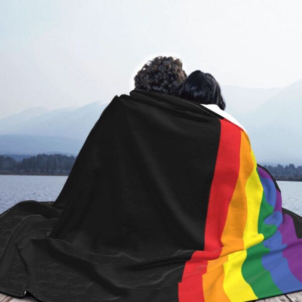 Cobertor de flanela LGBTQ, Orgulho arco-íris, Cobertores vintage para cama, Sofá, Leve, Macio, Cama Aconchegante, Quente. - Image 21