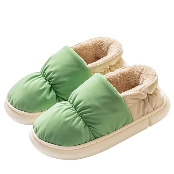 Chinelos de inverno unissex, Comwarm, torradas, chinelos de algodão de pelúcia quente, antiderrapante sola grossa, para casais novo - Image 8