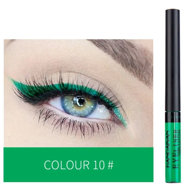 Sombras líquida Impermeável, Eyeliner Pen Set ( caneta ), de longa duração, fosco colorido Eye Liner, Quick Dry cosméticos, branco, forro verde, 12 cores - Image 16