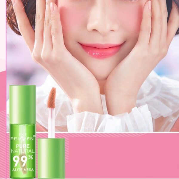 Hidratante labial Natural Aloe Essência, Lip Gloss, cor mutável, portátil, impermeável, duradouro, Nutritious Lips Cuidado Batom - Image 2