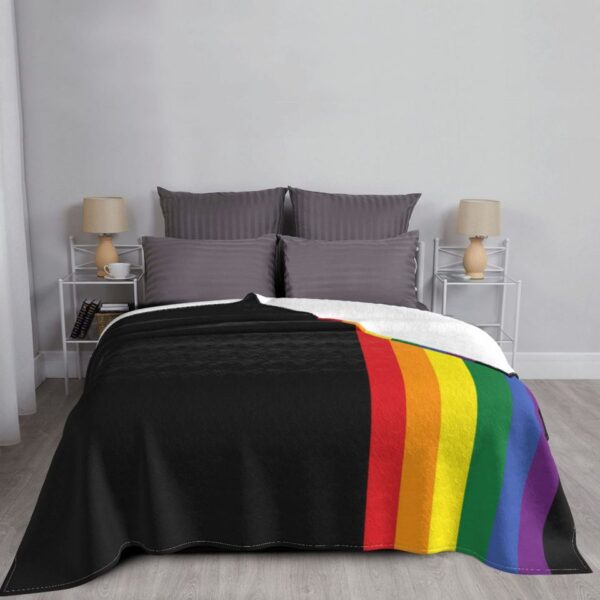 Cobertor de flanela LGBTQ, Orgulho arco-íris, Cobertores vintage para cama, Sofá, Leve, Macio, Cama Aconchegante, Quente. - Image 20