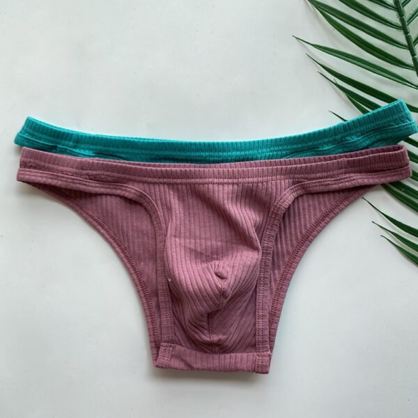 Cuecas masculina LGBTQ, cintura baixa respirável, algodão macio, G-String Underwear, tanga masculina, sólida, bolsa - Image 10