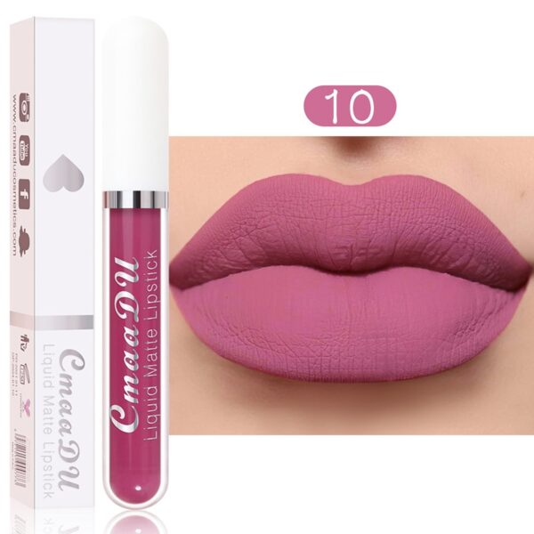 Batom líquido fosco de veludo, nude, maquiagem à prova d água, longa duração, vermelho brilho labial sexy glaze - Image 20