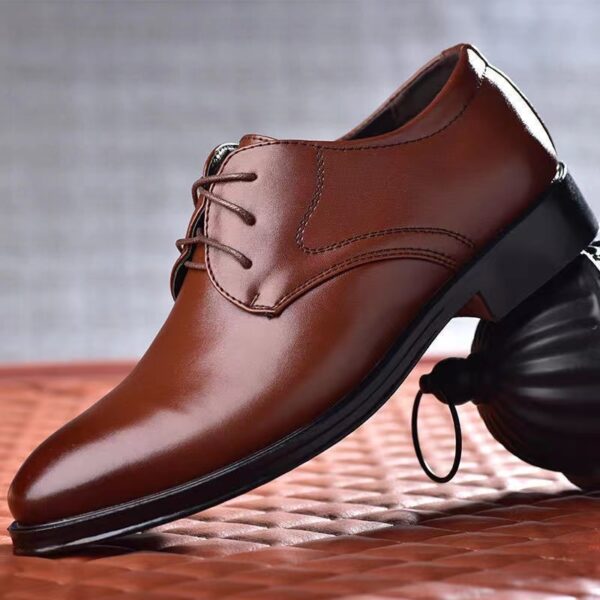 Sapatos de couro masculino Oxford de laca, sapatos luxuosos, sapatos de dedo apontado, sapatos clássicos Derby, tamanho 38-48 - Image 5