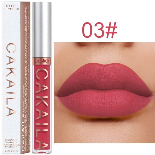 Batom líquido fosco de veludo, nude, maquiagem à prova d água, longa duração, vermelho brilho labial sexy glaze - Image 12