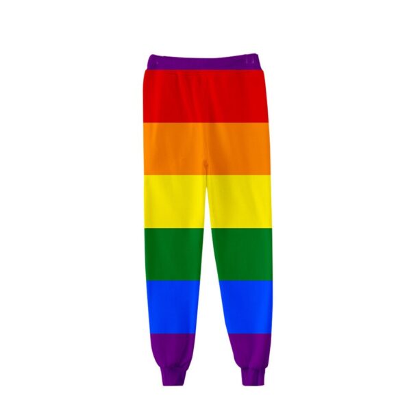 Calças Unissex LGBTQ Nova Bandeira do Orgulho Gay, 3D Impressão Causal Vestuário, Tricô Crewneck Hip Hop Calças Plus Size S-7XL - Image 2