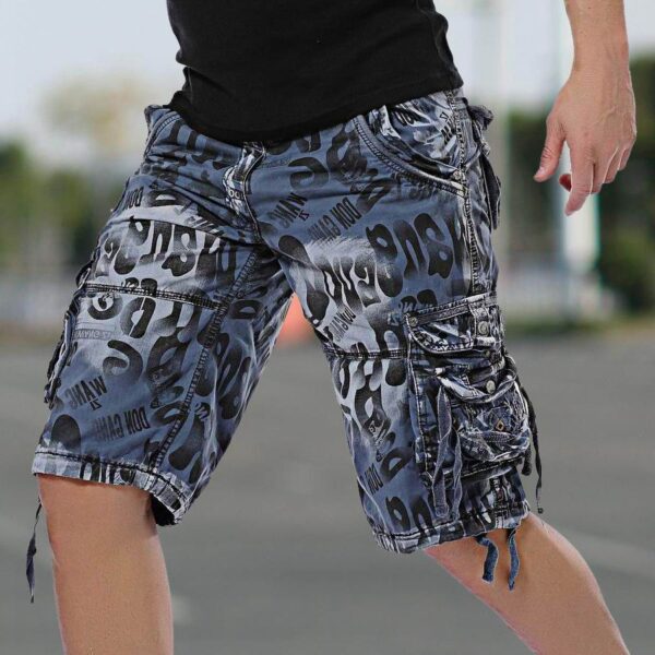 Bermudas masculina em algodão, Caminhadas Camuflagem, Carga Camo Combate, Calças Curtas Homme Designer 2023 Moda Strech Luxo Baggy - Image 10