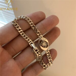Pulseiras feminina, XIYANIKE,  geométricas irregulares de zircão, meninas, jóias da moda, presente