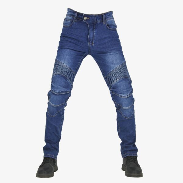Calças masculina Jeans resistente a queda para motocicletas, com engrenagem de joelho quadril, jeans clássico ao ar livre, verão PK719 - Image 2