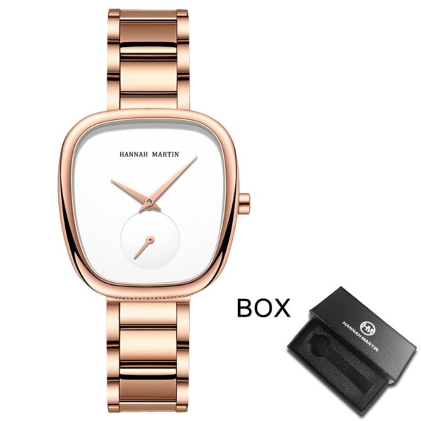 Relógio de pulso feminino 2023 nova chegada tonneau, design moda casual, pulseira simples elegante, senhoras, quartzo - Image 13